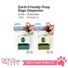 Load image into Gallery viewer, PAWISE 11602 Earth-Friendly Dog Poop Bags Dispenser w/2 rolls bags Biodegradable