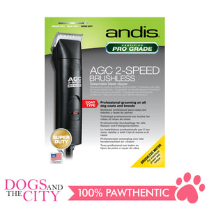 Andis #25140 AGC2 2-Speed Brushless Detachable Blade Dog Clipper for Pets Black