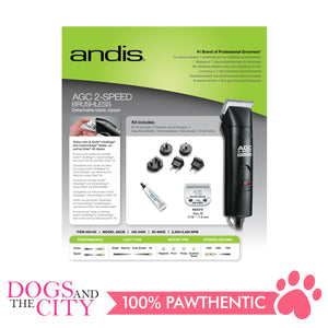 Andis #25140 AGC2 2-Speed Brushless Detachable Blade Dog Clipper for Pets Black