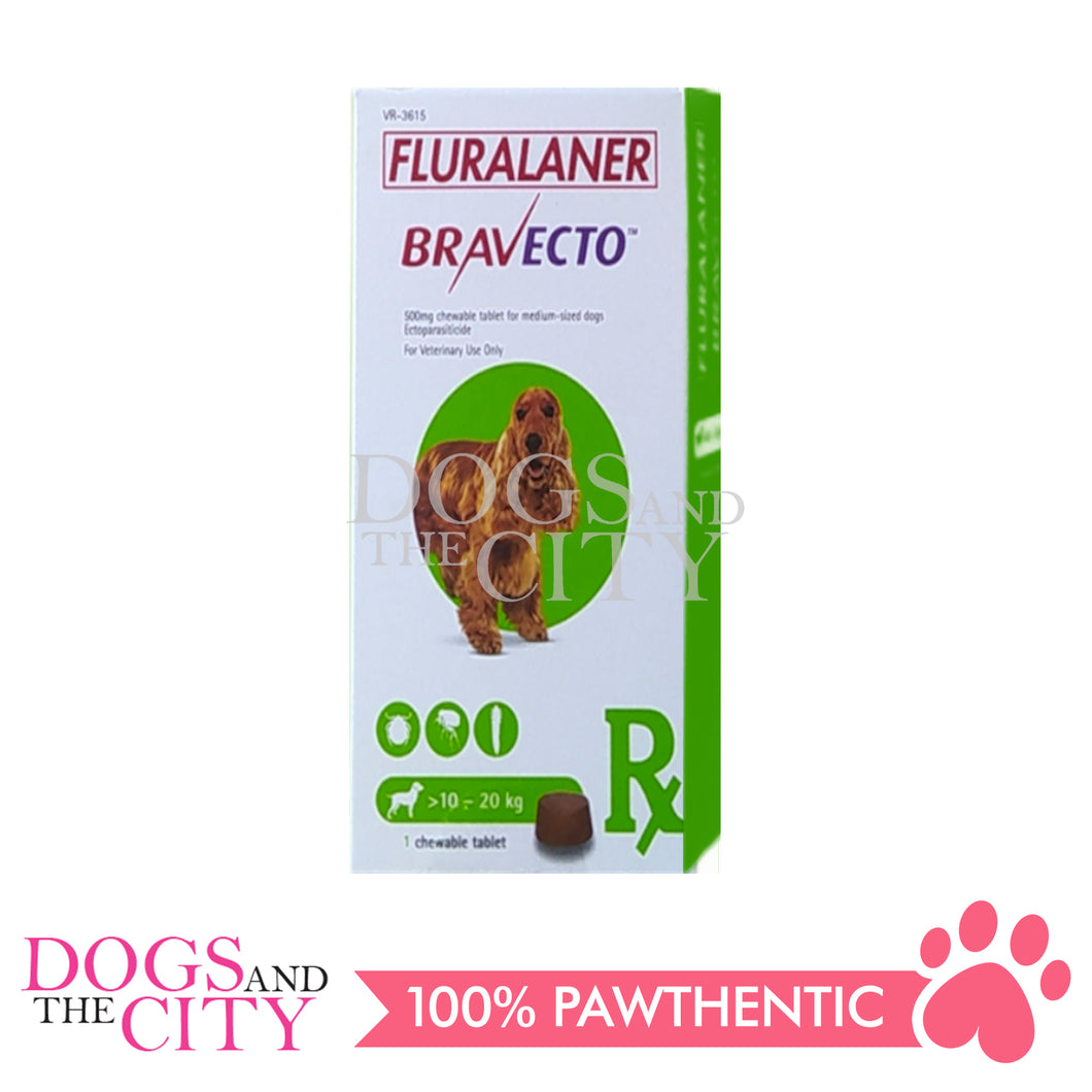 Bravecto Medium (10-20kg) Anti Tick and Flea Chewable Tablet for Dogs