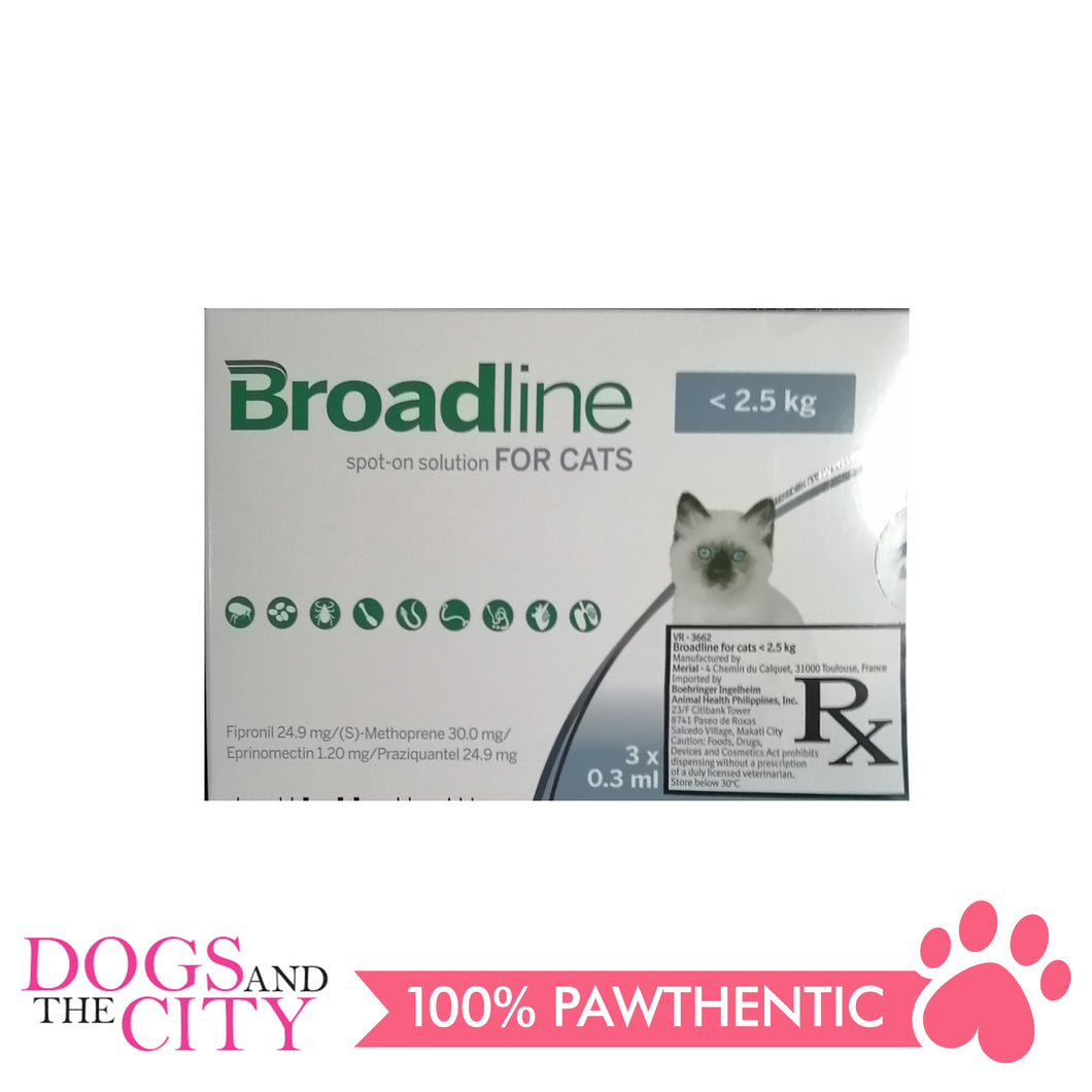 Broadline Spot-On Solution for Cats 0-2.5KG 3'S - Dogs And The City Online