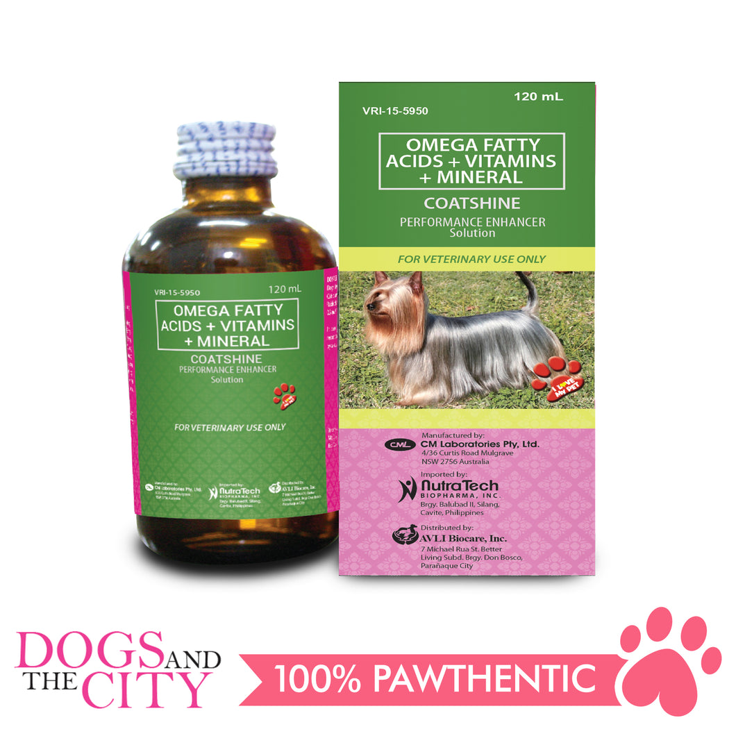 Coatshine Performance Enhancer Multivitamins 120ml - Dogs And The City Online