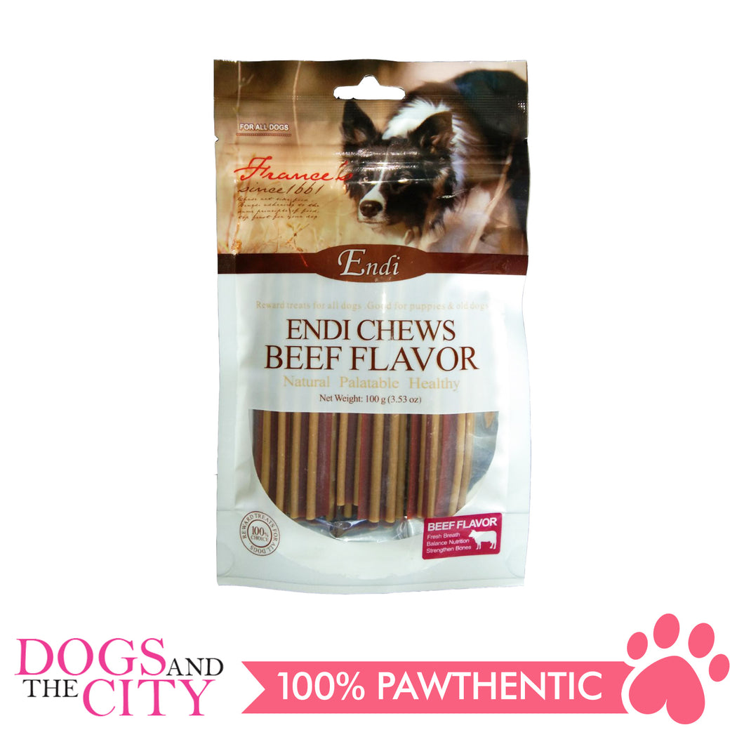 Endi N005 Beef Flavor Dual Dental Stick Dog Treats 100g