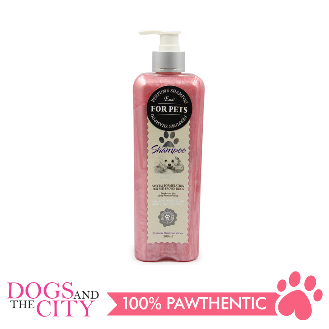 Endi E041 Organic Red-Brown Hair Color Pet Shampoo 500ml for Dog