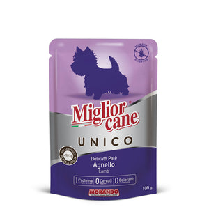 Morando Migliorcane Unico Lamb Pate Wet Dog Food 100g (3 packs) - Dogs And The City Online