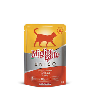 Morando Migliorgatto Unico Turkey Mousse 85g (3 packs) - Dogs And The City Online