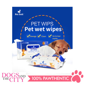 Pet Soft Pet Wipes 100 Count for Dogs and Cats