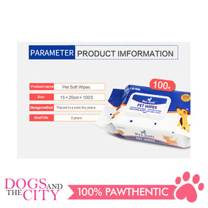 Pet Soft Pet Wipes 100 Count for Dogs and Cats