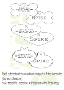 Personalized Pet Tags Bone Shape Small 29x18mm - All Goodies for Your Pet
