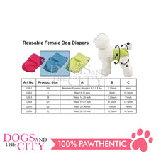 Load image into Gallery viewer, Pawise 12951 Premium Reusable Diapers for Female Dog Diapers - Extra Small 3pcs/pack