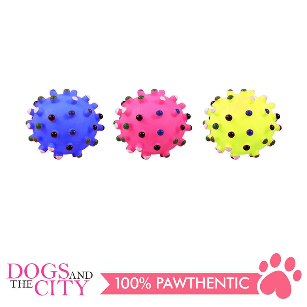 Pawise 14141 Vinyl Dog Toy spiky Dot Ball Small 6.5cm - All Goodies for Your Pet