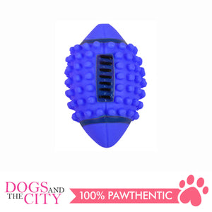 Pawise 14146 Vinyl Dog Toy Spiky Football 12.5x7.5x7.5cm - All Goodies for Your Pet