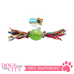 Pawise 14541 Dog Toy TPR Ball 6.3CM w/Rope - All Goodies for Your Pet