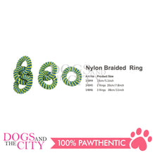 Load image into Gallery viewer, PAWISE 14846 Nylon Braided 3 Rings Play and Chew Dog Toy 28cm