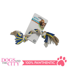 Load image into Gallery viewer, Pawise 14851 Dog Toy Floss Tugger  2 knots Bone 30cm