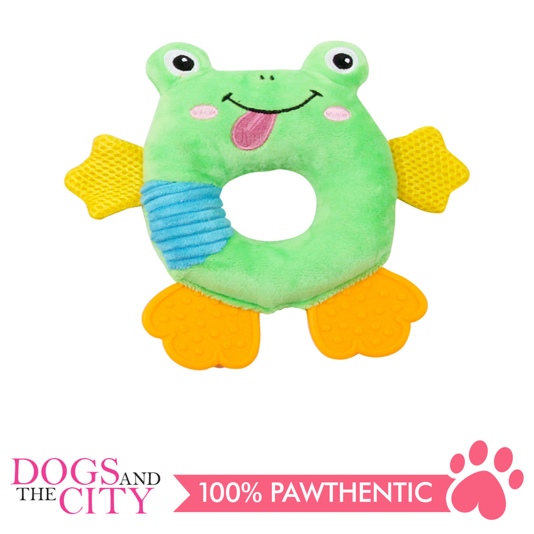 Pawise 15063 Vivid Life Hollow Frog Plush Pet Toy - All Goodies for Your Pet