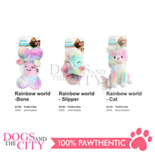 Load image into Gallery viewer, PAWISE 15121/15122 Rainbow World Plush Squeaky Dog Toys