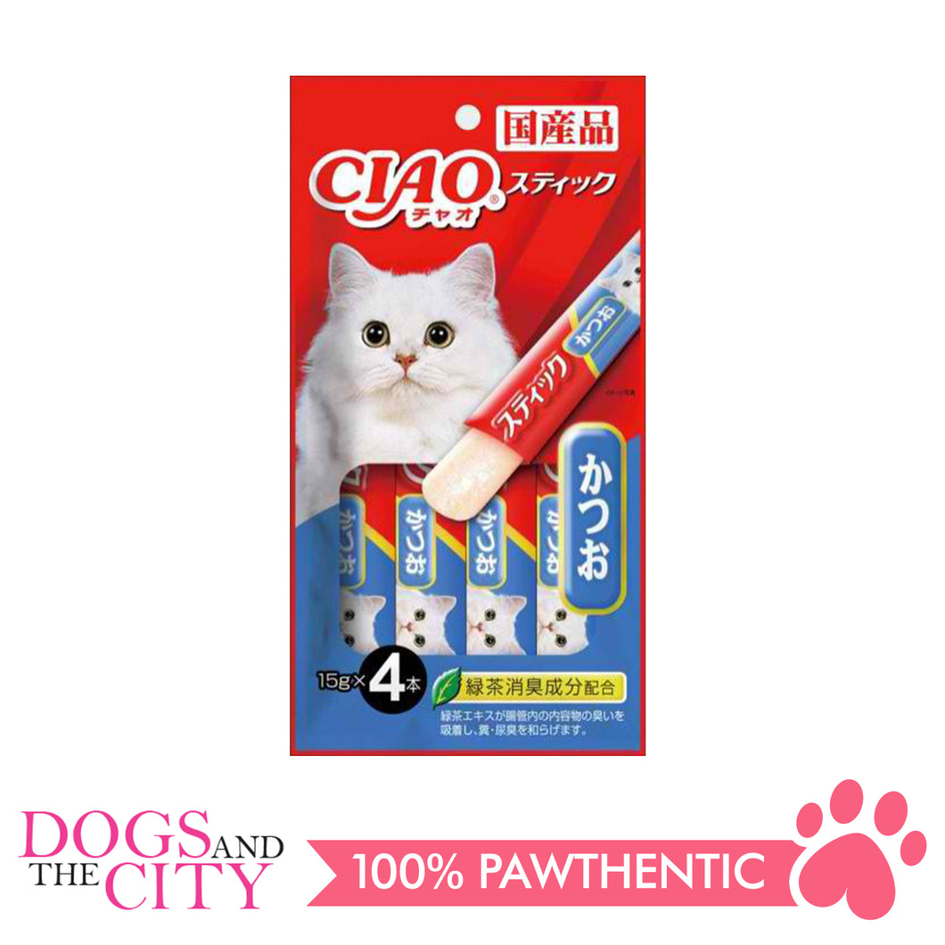 CIAO SC-82 Stick Tuna (Katsuo) in Jelly 15g x 4 Cat Treat